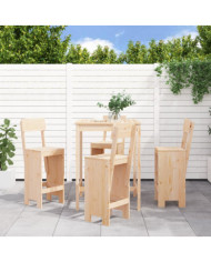 Ensemble de bar de jardin 5 pcs bois de pin massif | Mobilier & Déco