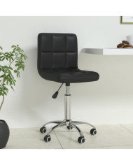 Chaise de bureau pivotante Noir Similicuir | Mobilier & Déco