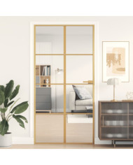 Porte intérieure mince doré verre trempé aluminium | Mobilier & Déco