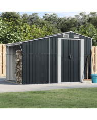 Abri de jardin anthracite 277x192,5x179 cm acier galvanisé | Mobilier & Déco