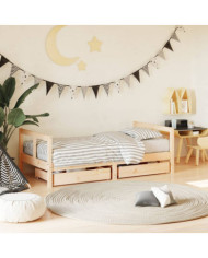 Cadre de lit pour enfant et tiroirs 80x160cm bois de pin massif | Mobilier & Déco