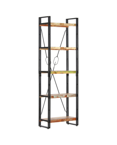 Bibliothèque 5 niveaux 60x30x180 cm Bois solide de récupération | Mobilier & Déco