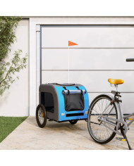 Remorque de vélo pour animaux de compagnie bleu et gris | Mobilier & Déco