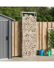 Portant de bois de chauffage 110x28x312 cm acier inoxydable | Mobilier & Déco