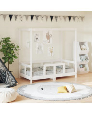 Cadre de lit pour enfant blanc 70x140 cm bois de pin massif | Mobilier & Déco