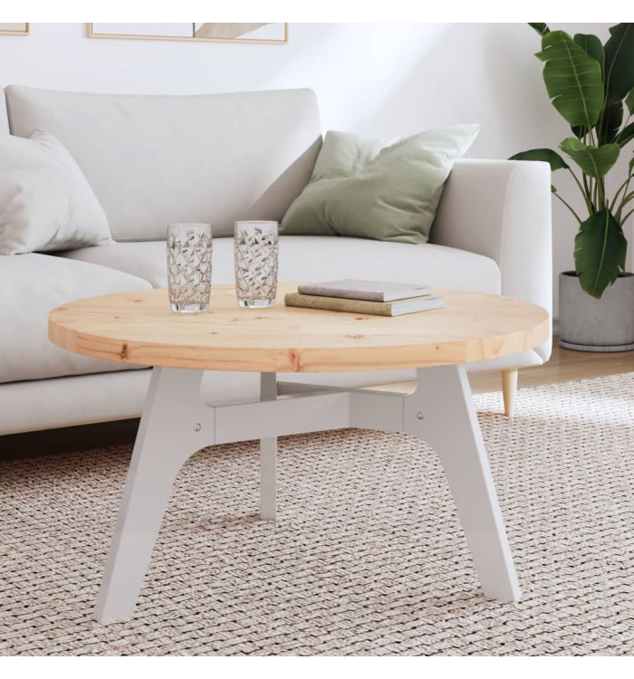 Dessus de table rond Ø80x3 cm bois de pin massif | Mobilier & Déco