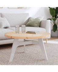 Dessus de table rond Ø80x3 cm bois de pin massif | Mobilier & Déco