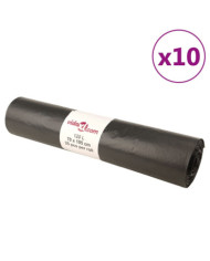 Sacs poubelles 250 pcs noir 120 L | Mobilier & Déco