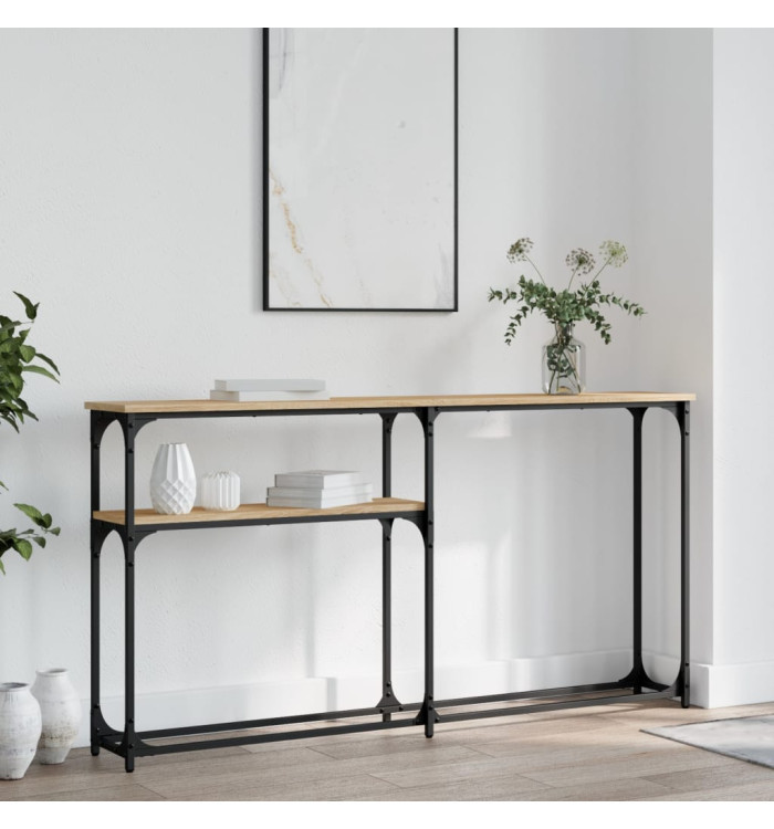 Table console chêne sonoma 145x22,5x75 cm bois d'ingénierie | Mobilier & Déco