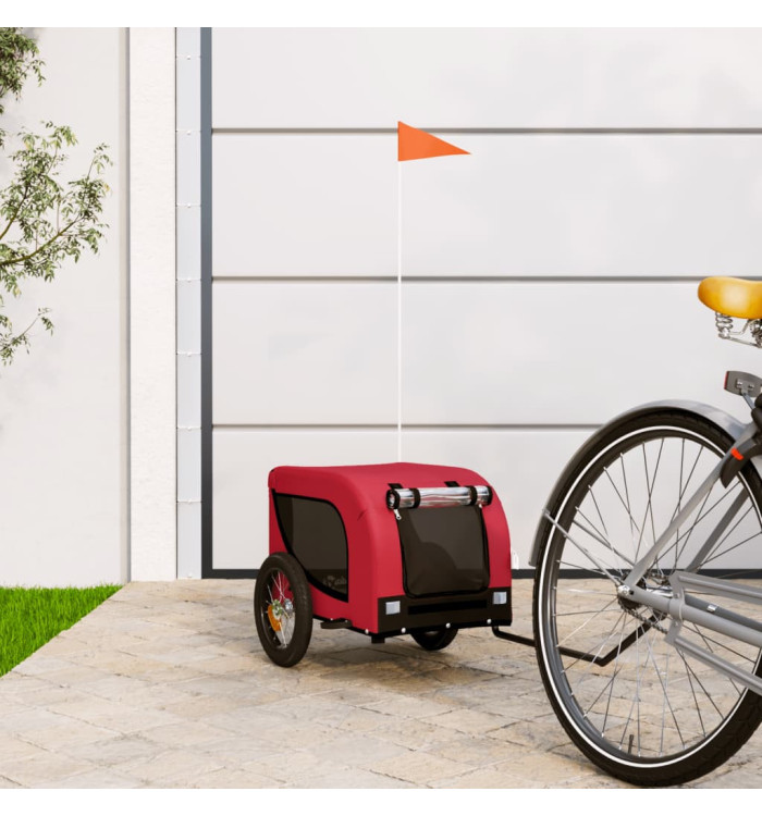 Remorque de vélo pour animaux de compagnie rouge et noir | Mobilier & Déco