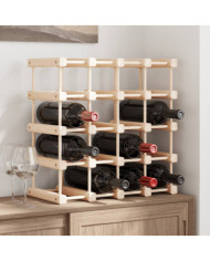 Casier à vin pour 20 bouteilles 46,5x23x46,5 cm pin massif | Mobilier & Déco