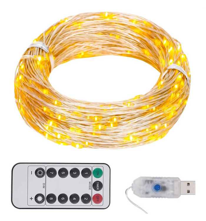 Guirlande LED avec 300 LED Blanc chaud 30 m | Mobilier & Déco