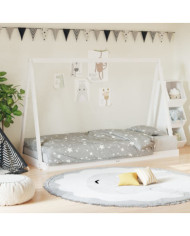 Cadre de lit pour enfants blanc 90x190 cm bois de pin massif | Mobilier & Déco