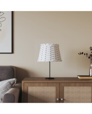 Abat-jour blanc Ø20x15 cm osier | Mobilier & Déco