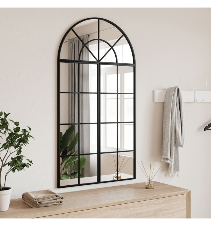 Miroir mural noir 60x110 cm arche fer | Mobilier & Déco