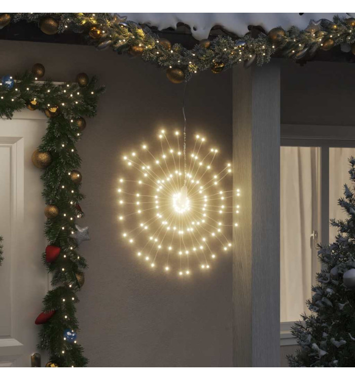 Étoile rayonnante de Noël 140 LED 4 pcs blanc chaud 17 cm | Mobilier & Déco