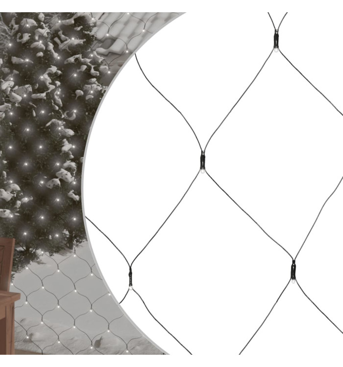 Filet lumineux blanc froid de Noël 4x4 m 544 LED Int/ext | Mobilier & Déco