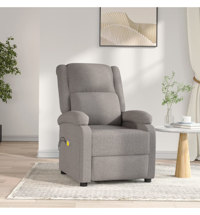 Fauteuil électrique de massage Taupe Tissu | Mobilier & Déco