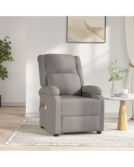 Fauteuil électrique de massage Taupe Tissu | Mobilier & Déco