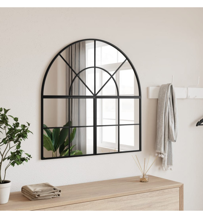 Miroir mural noir 80x80 cm arche fer | Mobilier & Déco
