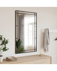 Miroir mural noir 60x100 cm rectangulaire fer | Mobilier & Déco