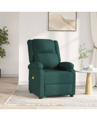 Fauteuil électrique de massage Vert foncé Tissu | Mobilier & Déco