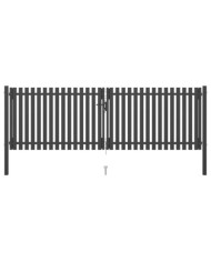 Portail de clôture de jardin Acier 4x1,5 m Anthracite | Mobilier & Déco