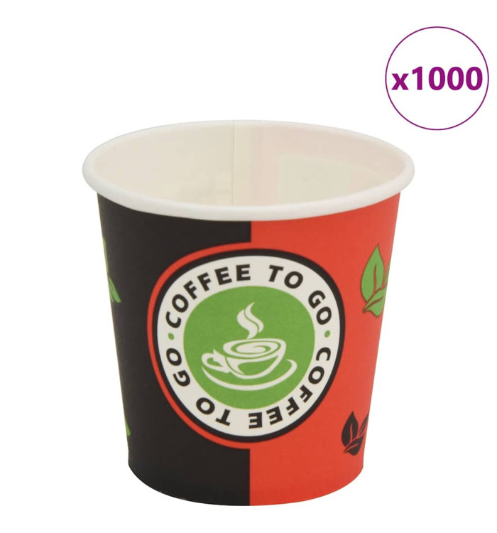 Gobelet à café jetable 1000 pcs Papier 120 ml (4 oz) | Mobilier & Déco