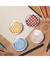Kit de badges à bouton avec épingles 100 sets Acrylique 37 mm | Mobilier & Déco