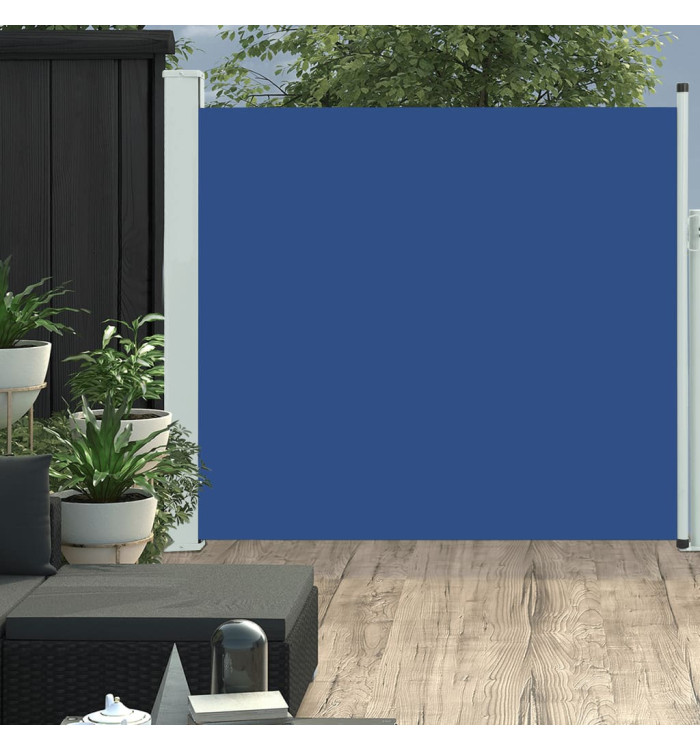 Auvent latéral rétractable de patio 170x300 cm Bleu | Mobilier & Déco