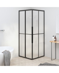 Cabine de douche ESG dépoli 70x70x180 cm Noir | Mobilier & Déco