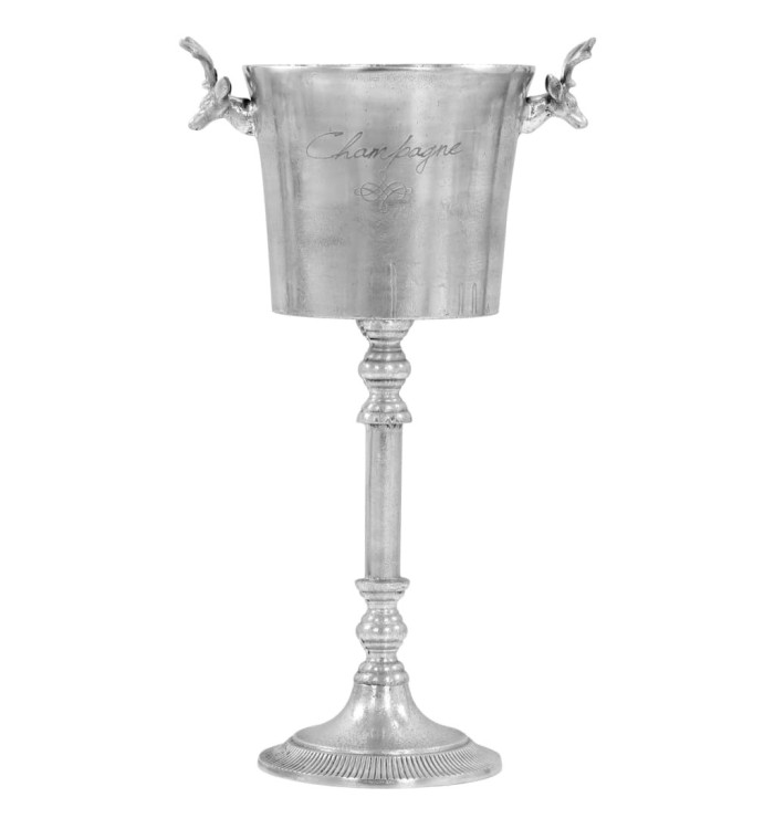 Seau à champagne Aluminium solide 39x29x71 cm Argenté | Mobilier & Déco