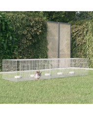 Cage à lapin 5 panneaux 273x79x54 cm Fer galvanisé | Mobilier & Déco