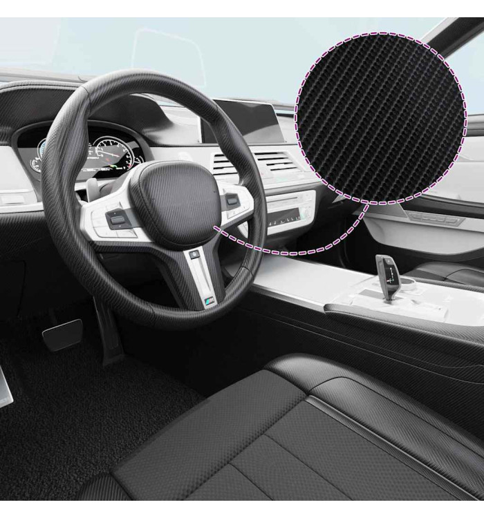 Films 4D de voiture 2 pcs Noir 100x150 cm+50x150 cm | Mobilier & Déco