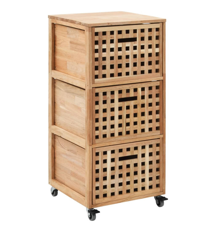 Armoire de salle de bains 41x41x91 cm Bois de noyer massif | Mobilier & Déco