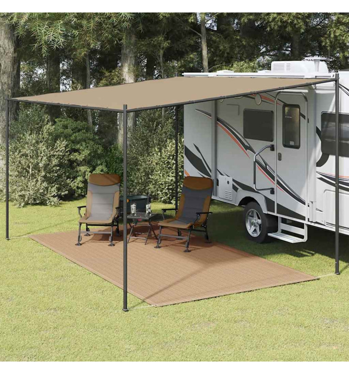 Tapis de tente 200x400 cm Taupe | Mobilier & Déco