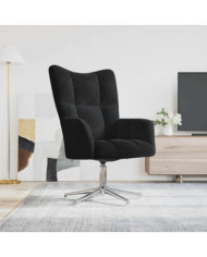 Chaise de relaxation Noir Velours | Mobilier & Déco