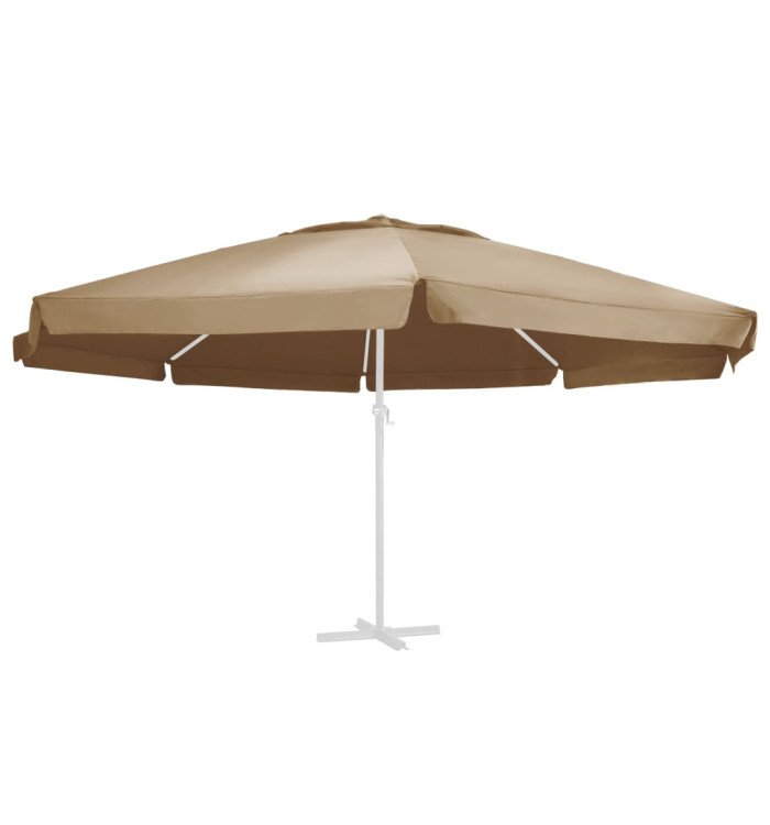 Tissu de remplacement pour parasol d'extérieur Taupe 600 cm | Mobilier & Déco