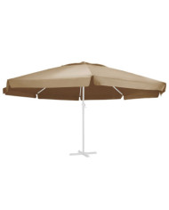 Tissu de remplacement pour parasol d'extérieur Taupe 600 cm | Mobilier & Déco