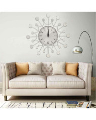 325165 Wall Clock Silver 40 cm Metal | Mobilier & Déco