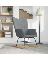 Chaise à bascule Gris clair Tissu | Mobilier & Déco