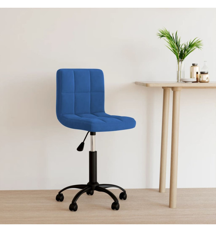 Chaise pivotante de bureau Bleu Velours | Mobilier & Déco