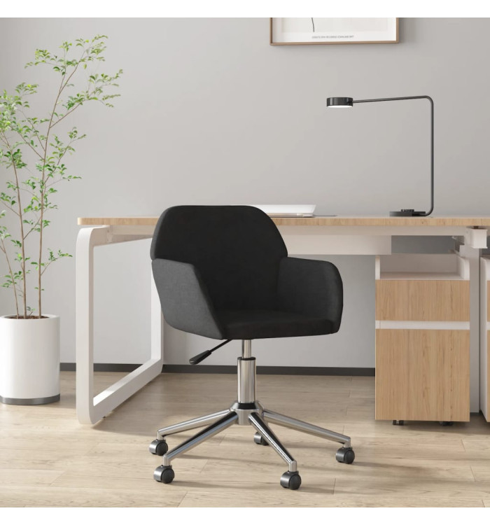 Chaise pivotante de bureau Noir Tissu | Mobilier & Déco
