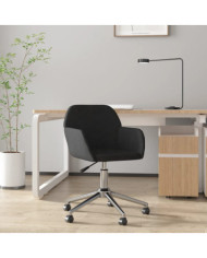 Chaise pivotante de bureau Noir Tissu | Mobilier & Déco