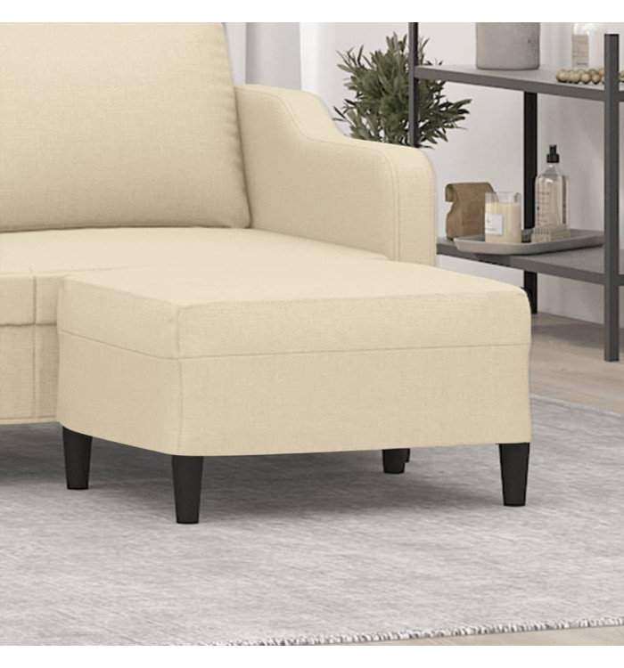 Repose-pied Crème 70x55x41 cm Tissu | Mobilier & Déco
