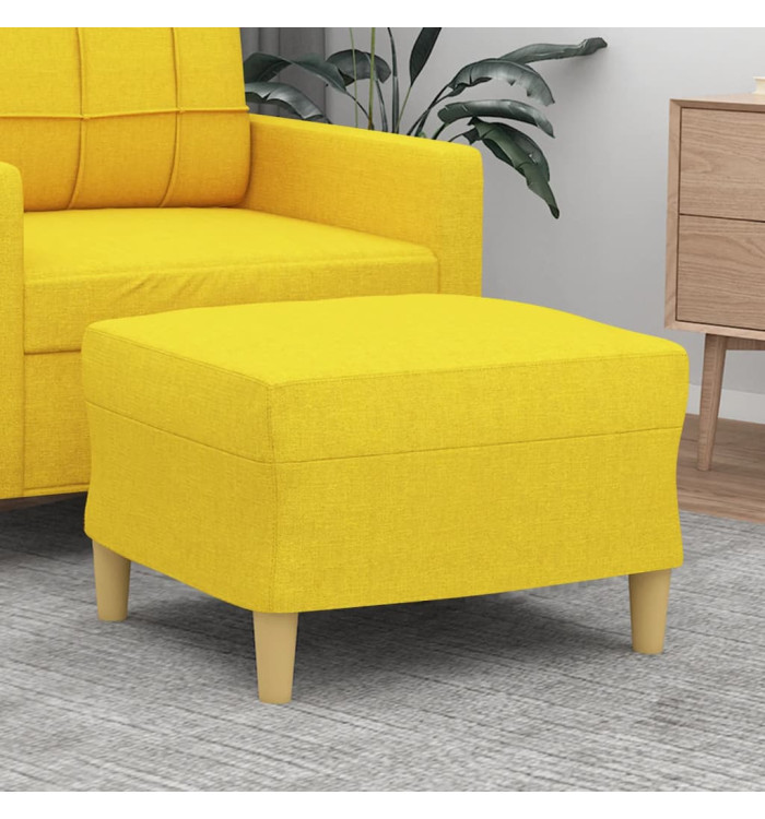 Repose-pied Jaune clair 60x50x41 cm Tissu | Mobilier & Déco