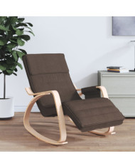Chaise à bascule Marron foncé Tissu | Mobilier & Déco