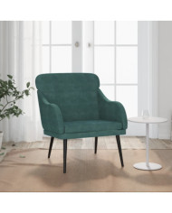 Fauteuil Vert foncé 63x76x80 cm Velours | Mobilier & Déco
