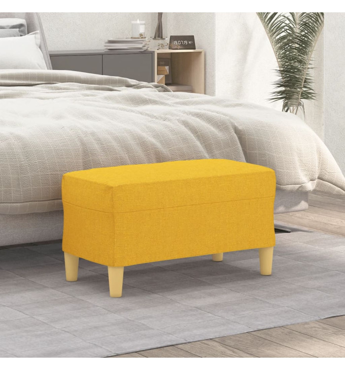 Banc Jaune clair 70x35x41 cm Tissu | Mobilier & Déco