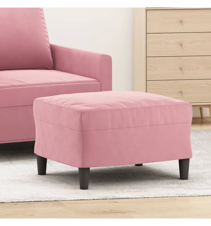 Repose-pied Rose 60x50x41 cm Velours | Mobilier & Déco